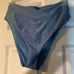 Aerie Blue High-Waisted Bikini Bottom
